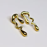 Gold Melted Earrings - Adorn-iq
