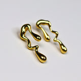 Gold Melted Earrings - Adorn-iq