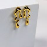 Gold Melted Earrings - Adorn-iq