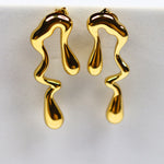 Gold Melted Earrings - Adorn-iq