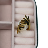 Golden Palm Wrap Ring
