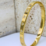 Heart Bangle Bracelet - Adorn-iq