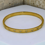Heart Bangle Bracelet - Adorn-iq
