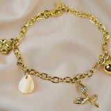 Gilded Ivy Charm Bracelet