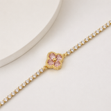 Rosé Fleur Tennis Bracelet