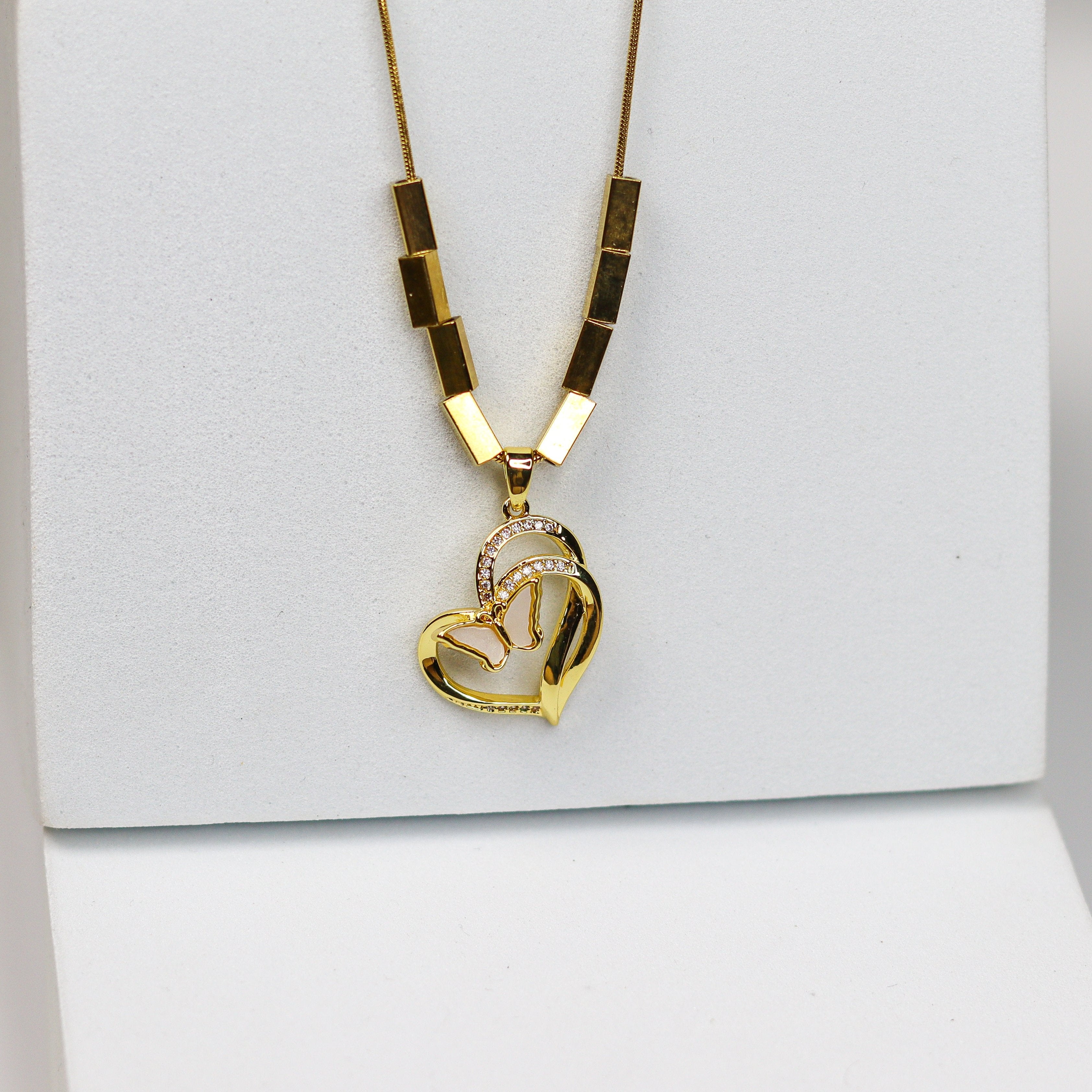 Butterfly Heart Necklace - Adorn-iq