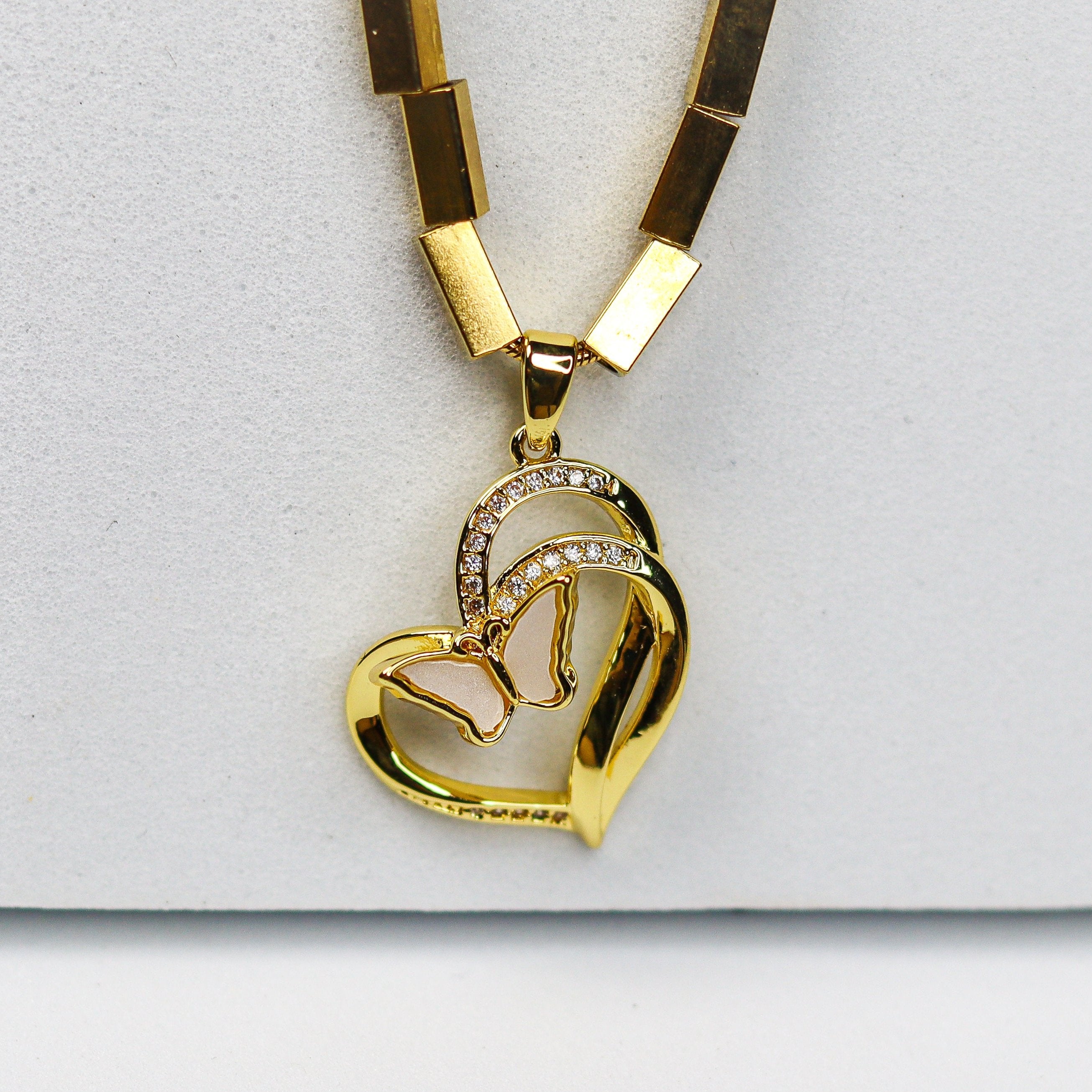 Butterfly Heart Necklace - Adorn-iq