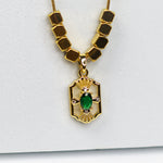 Emerald Gold-Tone Necklace - Adorn-iq