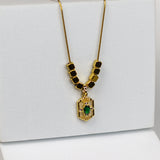 Emerald Gold-Tone Necklace - Adorn-iq