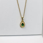 Minimal Emerald Stone Necklace - Adorn-iq
