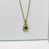 Minimal Emerald Stone Necklace - Adorn-iq