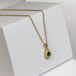 Minimal Emerald Stone Necklace - Adorn-iq