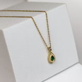 Minimal Emerald Stone Necklace - Adorn-iq