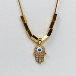 Hamsa Nazar Necklace - Adorn-iq