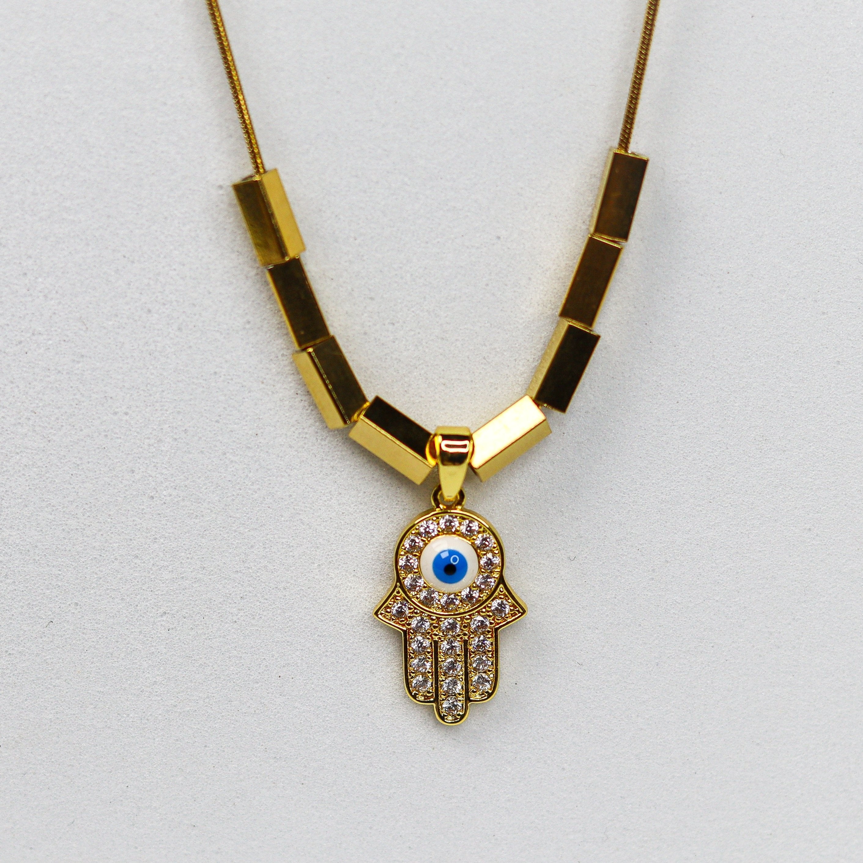 Hamsa Nazar Necklace - Adorn-iq