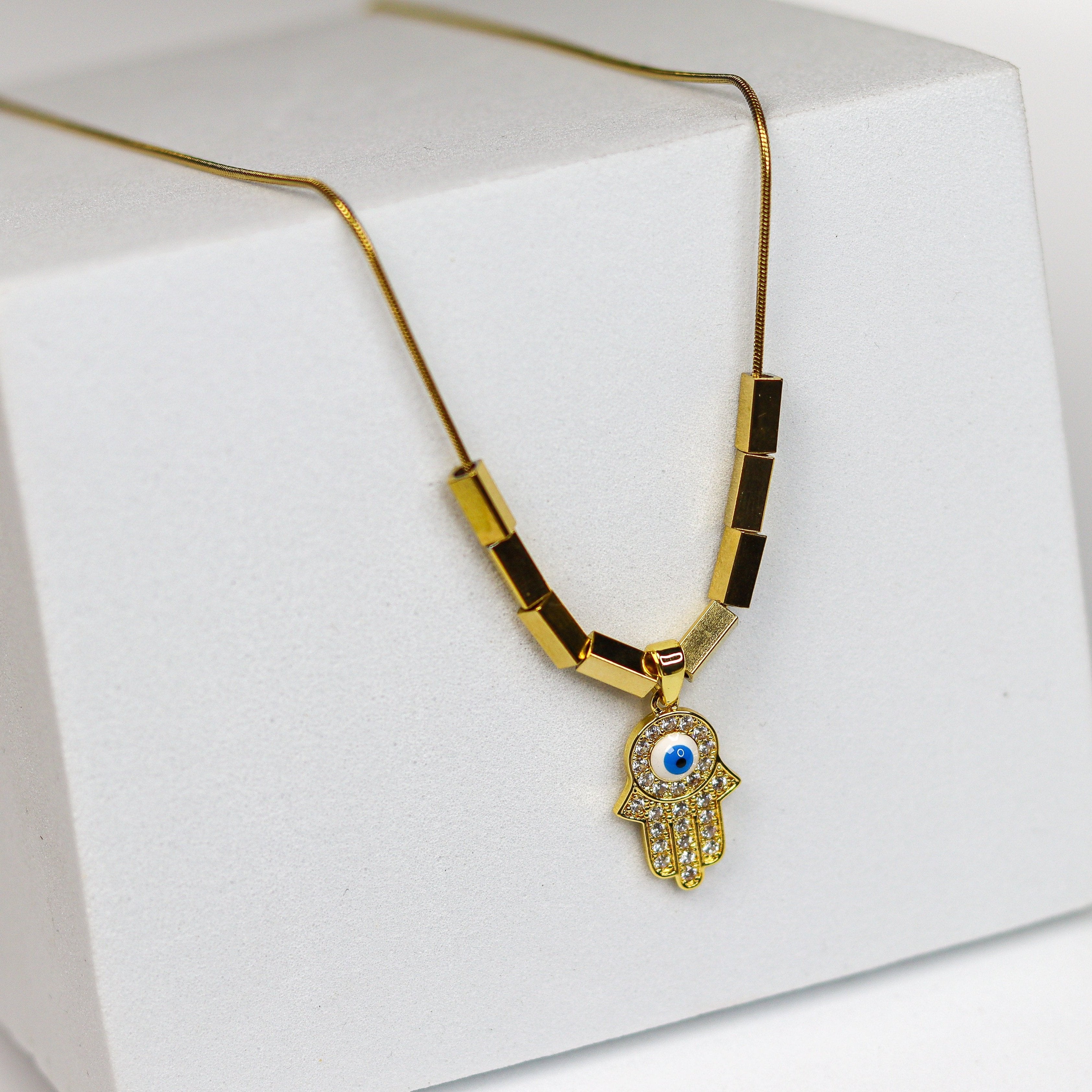Hamsa Nazar Necklace - Adorn-iq