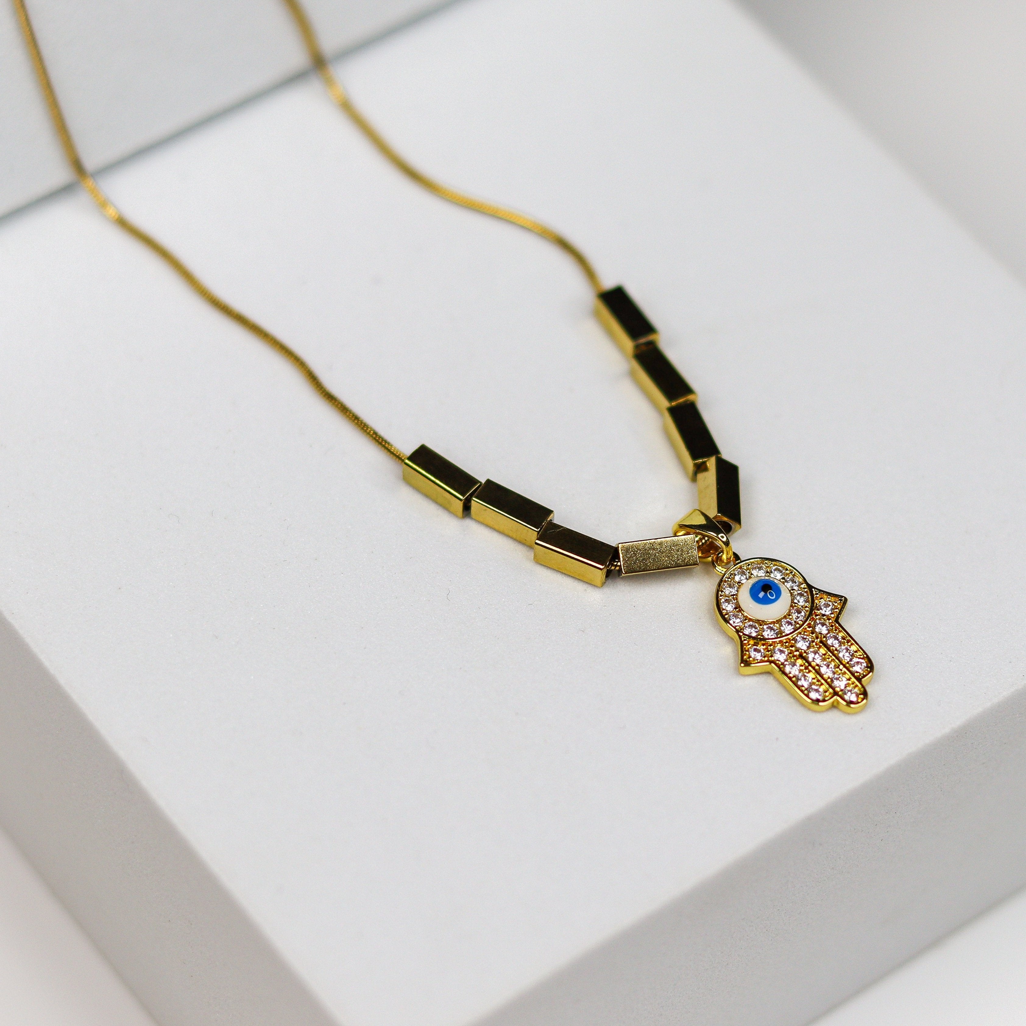 Hamsa Nazar Necklace - Adorn-iq