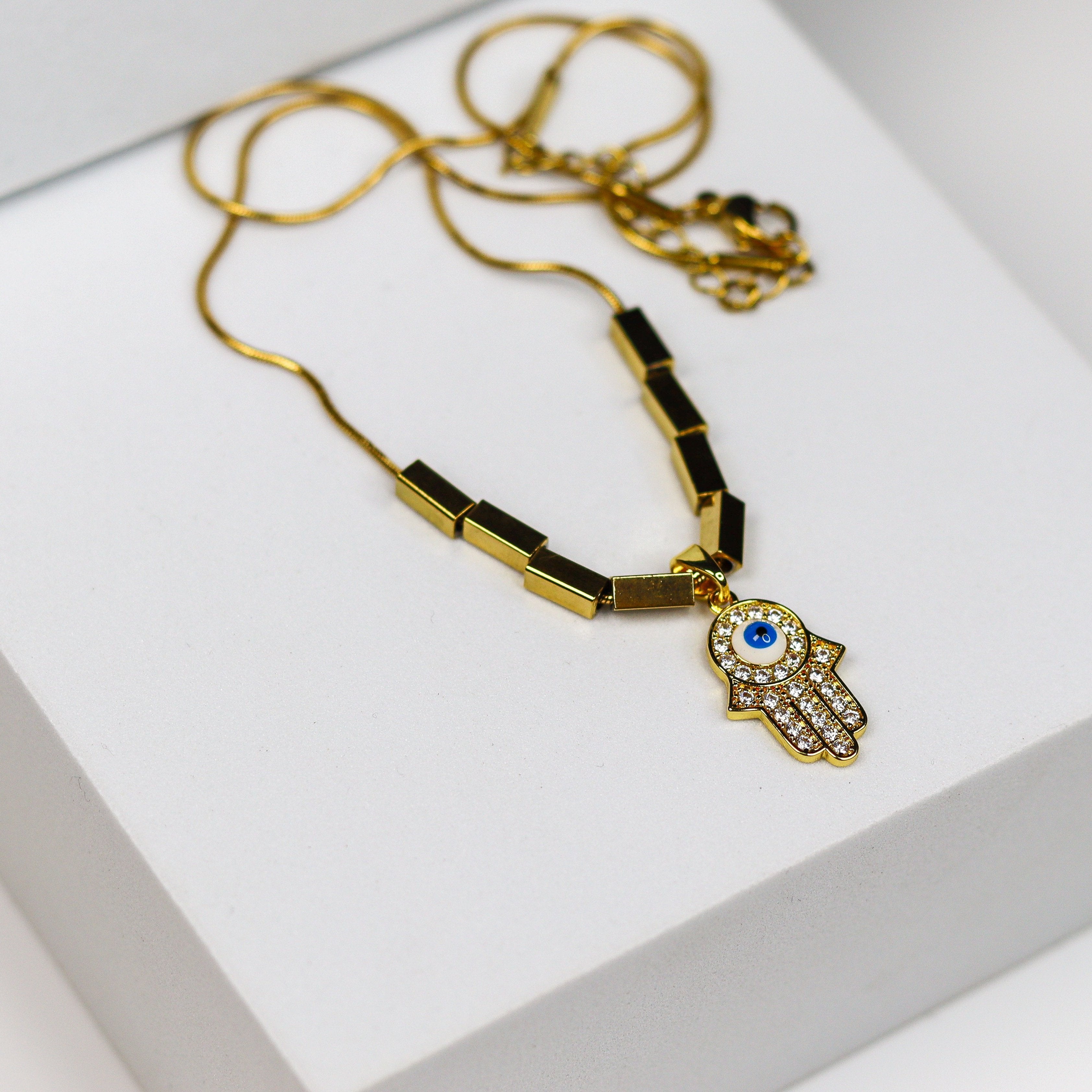 Hamsa Nazar Necklace - Adorn-iq