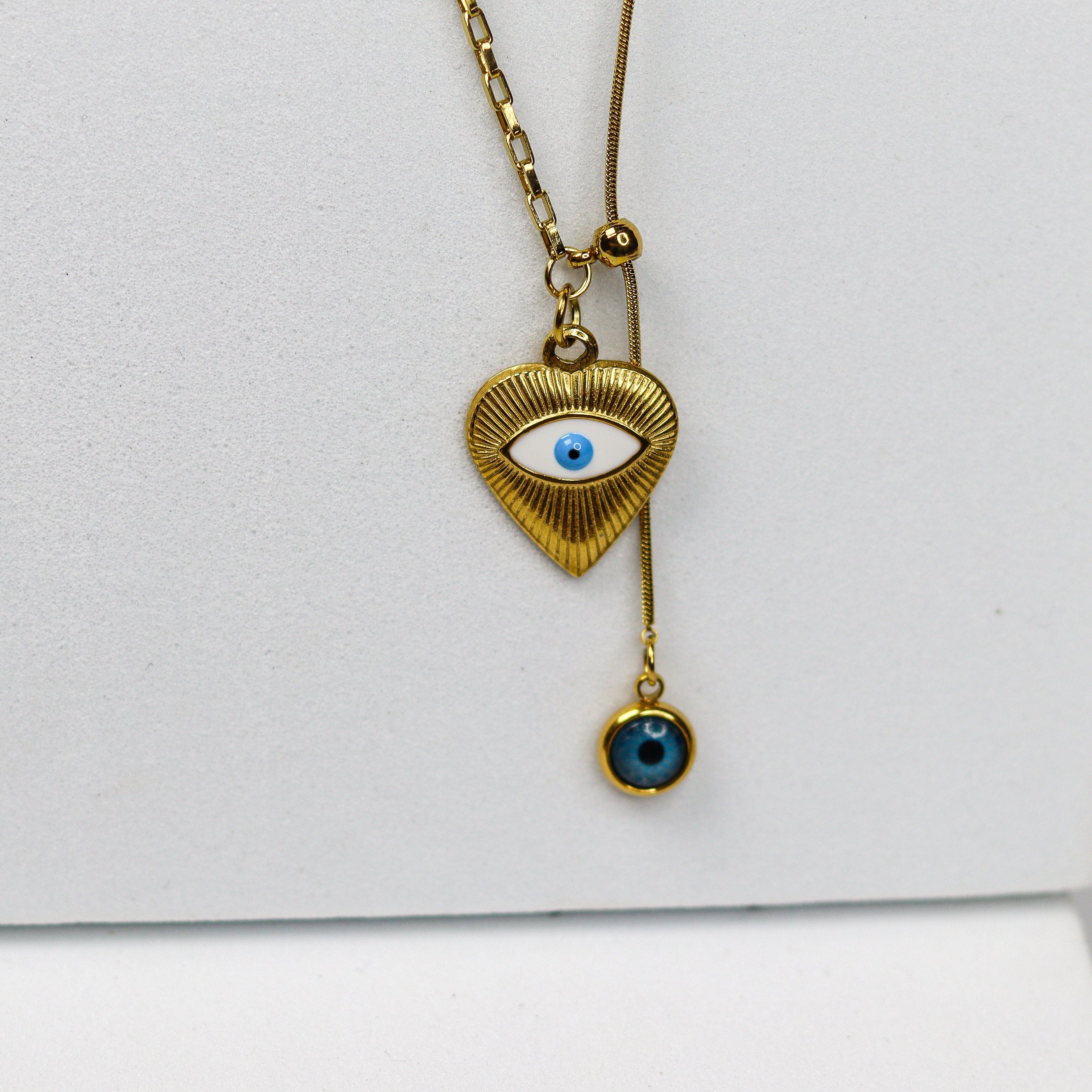 Evil Eye String Necklace - Adorn-iq