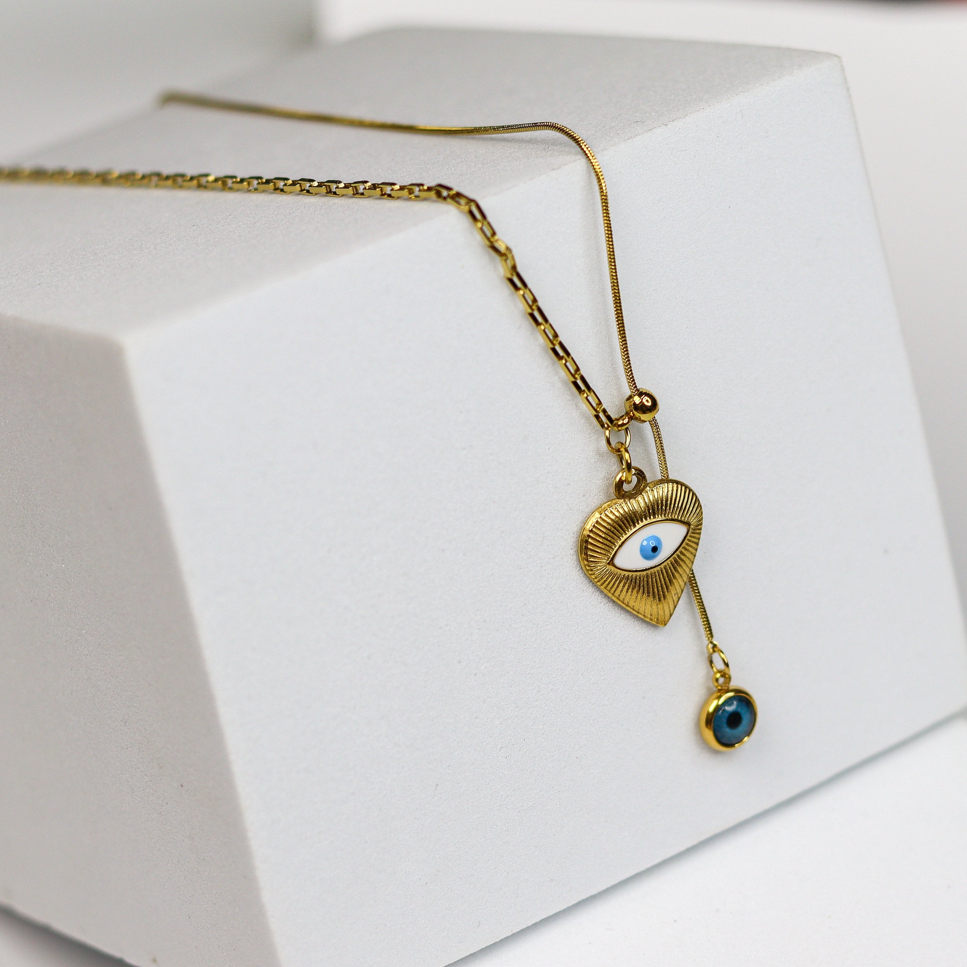 Evil Eye String Necklace - Adorn-iq