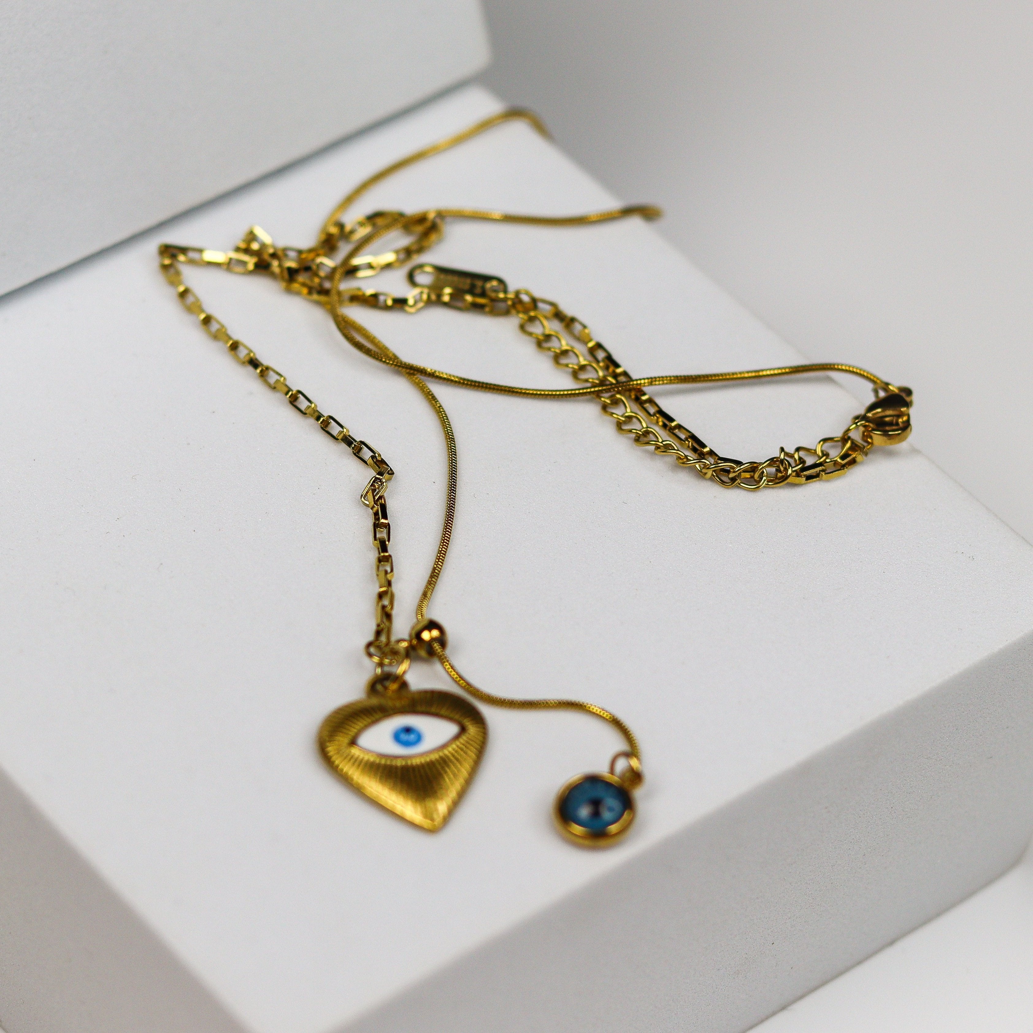 Evil Eye String Necklace - Adorn-iq