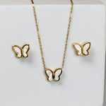 Mother Pearl Butterfly Combo Set - Adorn-iq