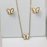 Mother Pearl Butterfly Combo Set - Adorn-iq