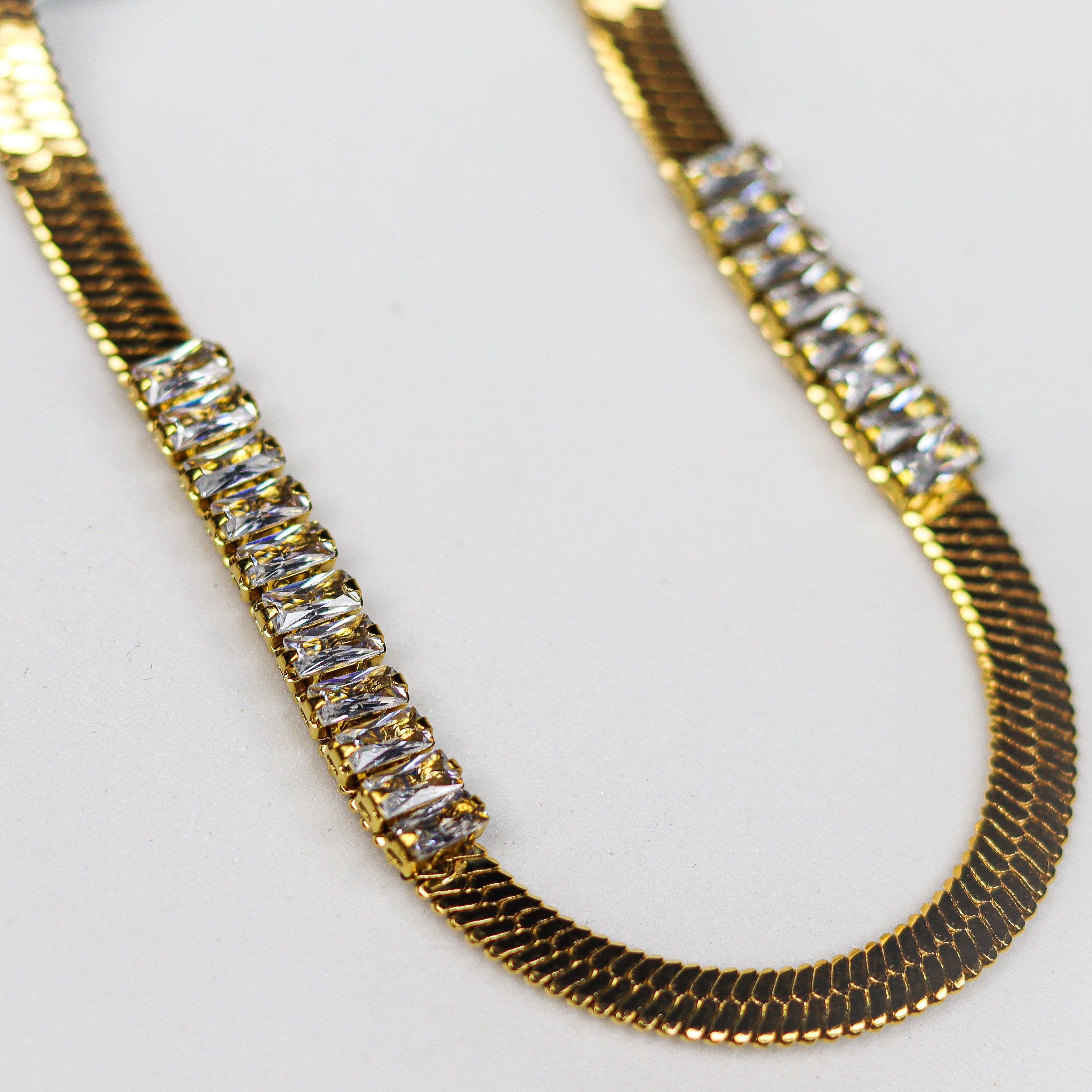 Tennis Snake Chain Necklace - Adorn-iq