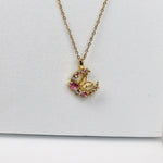 Floral Moon Necklace - Adorn-iq