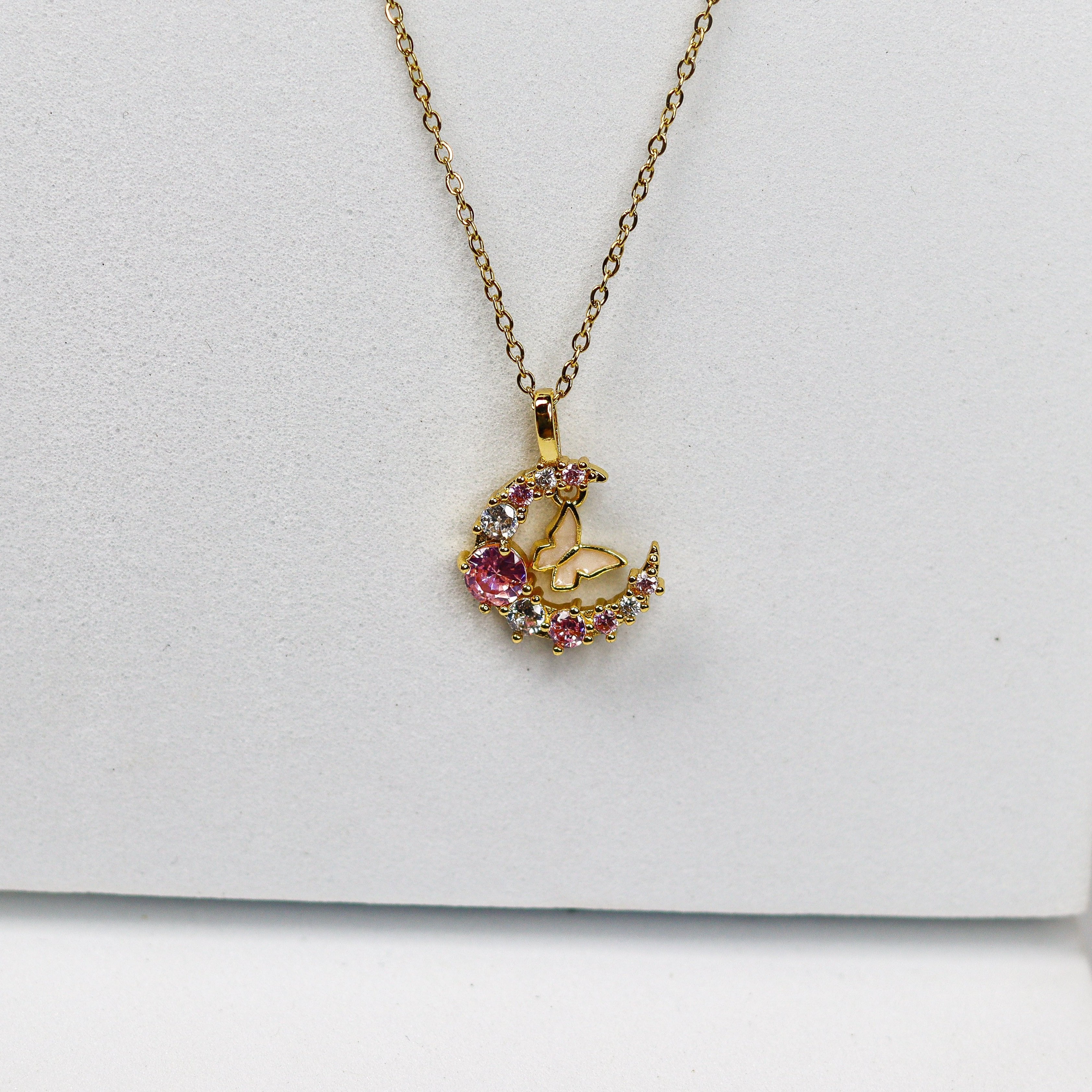 Floral Moon Necklace - Adorn-iq