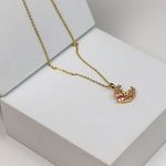 Floral Moon Necklace - Adorn-iq