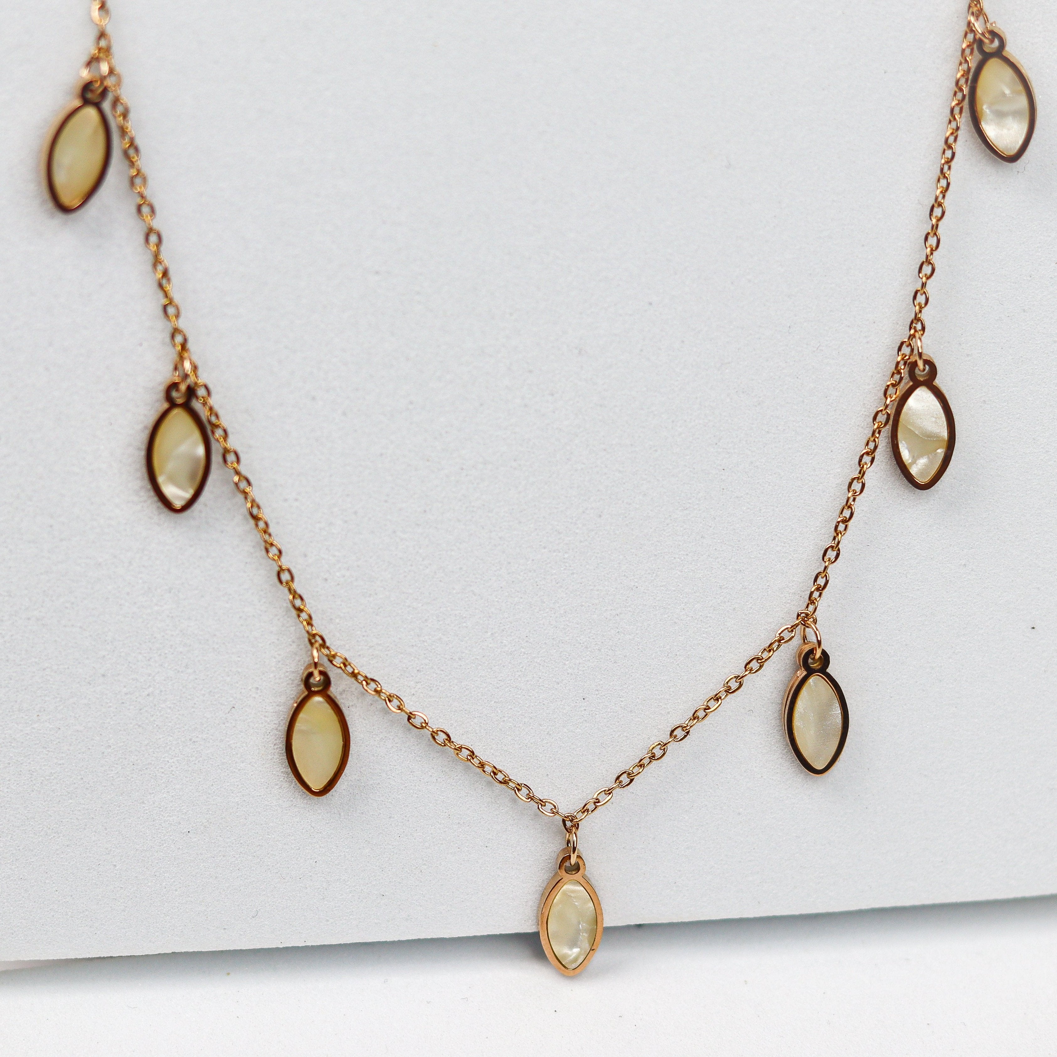 Mother Pearl Cham Necklace - Adorn-iq