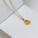 Pink Solitaire Necklace - Adorn-iq