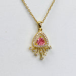 Pink Solitaire Necklace - Adorn-iq