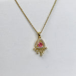 Pink Solitaire Necklace - Adorn-iq
