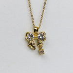 Solitaire Bow Necklace - Adorn-iq