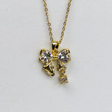 Solitaire Bow Necklace - Adorn-iq
