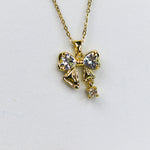 Solitaire Bow Necklace - Adorn-iq