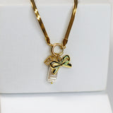 Radiant Ribbon Charm Necklace - Adorn-iq