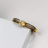Golden Bloom Bangle Bracelet - Adorn-iq