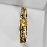 Golden Bloom Bangle Bracelet - Adorn-iq