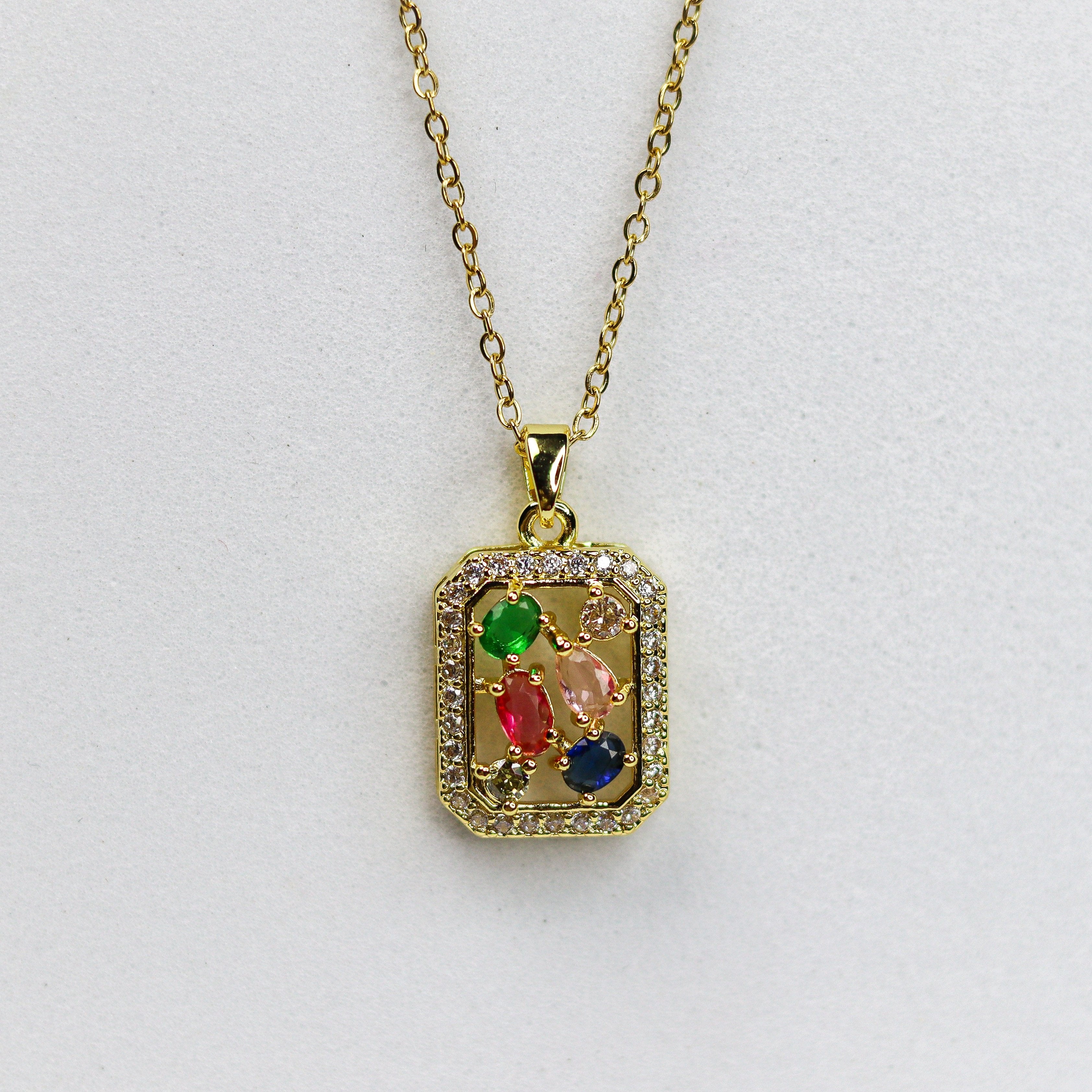 Multi-Stones Zircon Necklace - Adorn-iq
