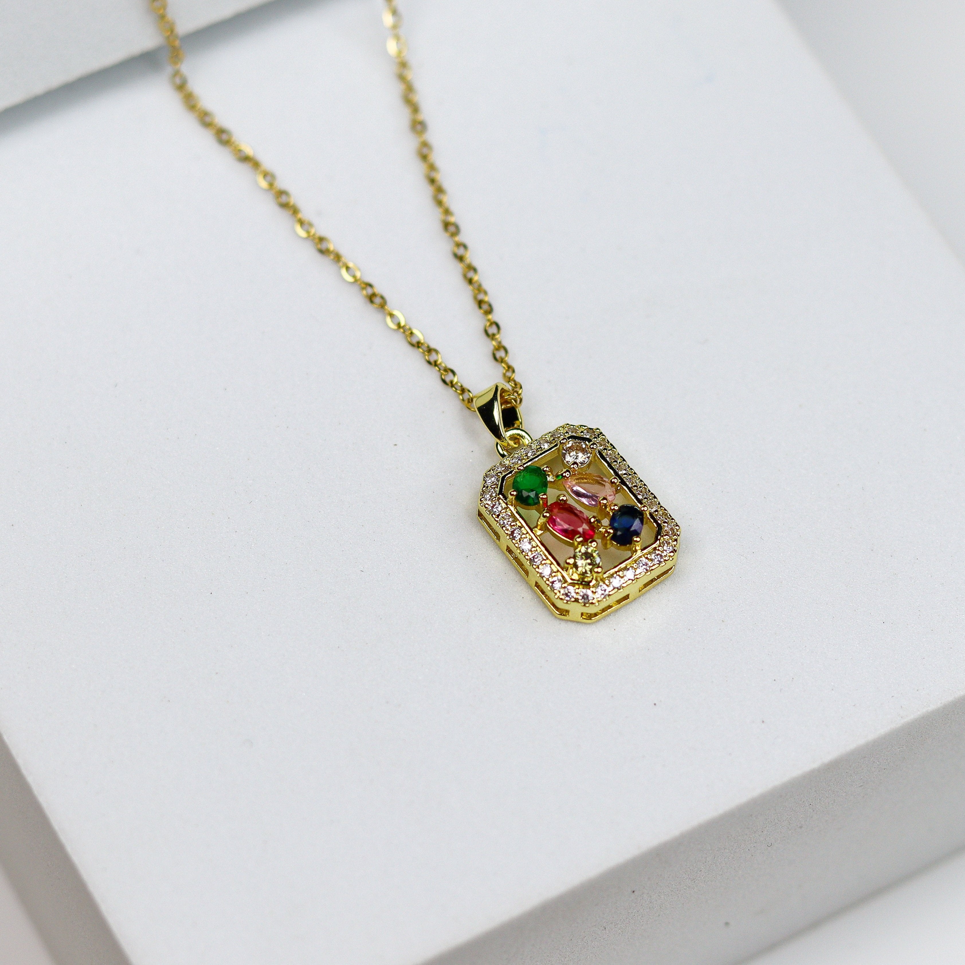 Multi-Stones Zircon Necklace - Adorn-iq