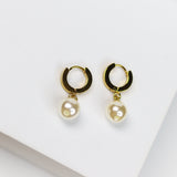 Golden Pearl Drop Earrings