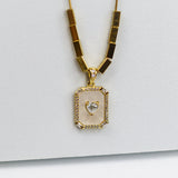 Classic Zircon Mother Pearl Necklace - Adorn-iq
