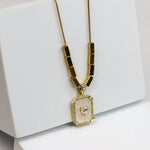 Classic Zircon Mother Pearl Necklace - Adorn-iq