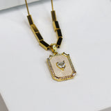 Classic Zircon Mother Pearl Necklace - Adorn-iq