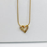 Bracket Stone Heart Necklace - Adorn-iq