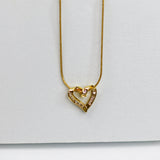 Bracket Stone Heart Necklace - Adorn-iq
