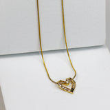 Bracket Stone Heart Necklace - Adorn-iq